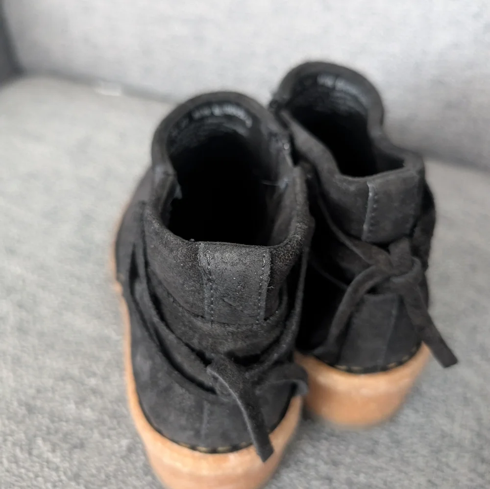 Born Black Suede Ankle Boots